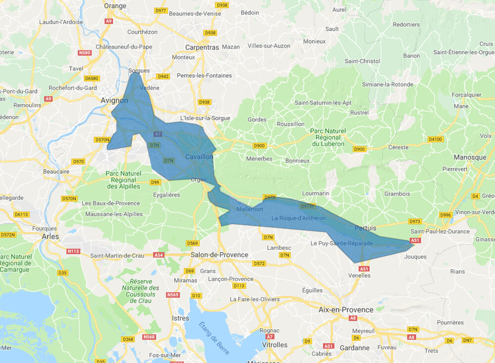 Les canaux du secteur Durance